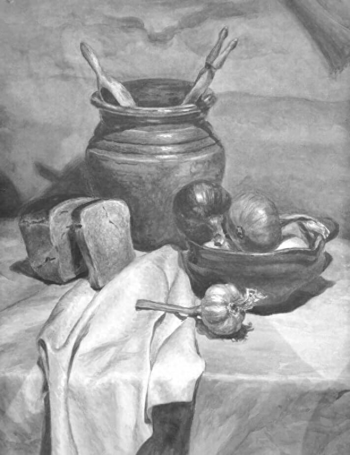 素描静物图片，素描静物高清临摹范本