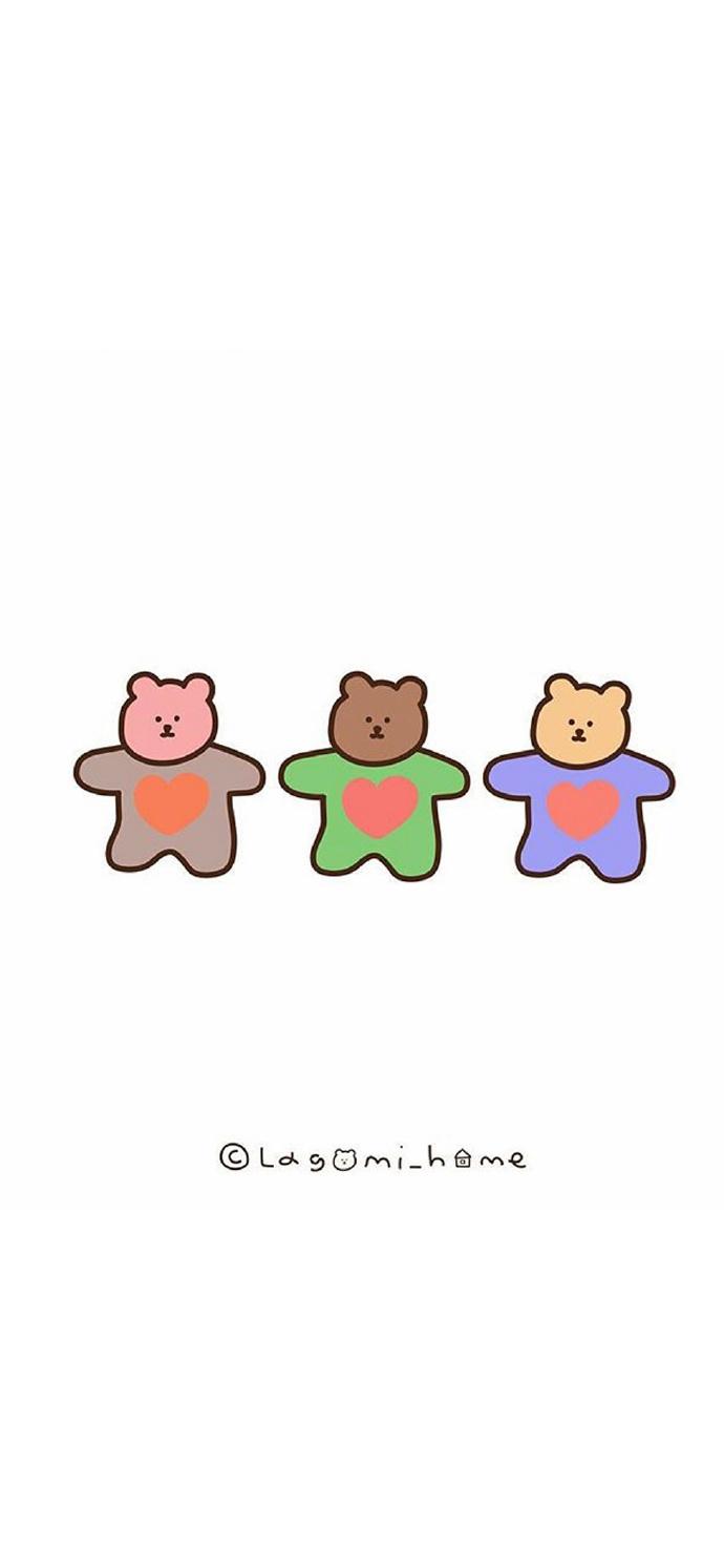 小熊软糖可爱壁纸：唧一口，吃掉难过