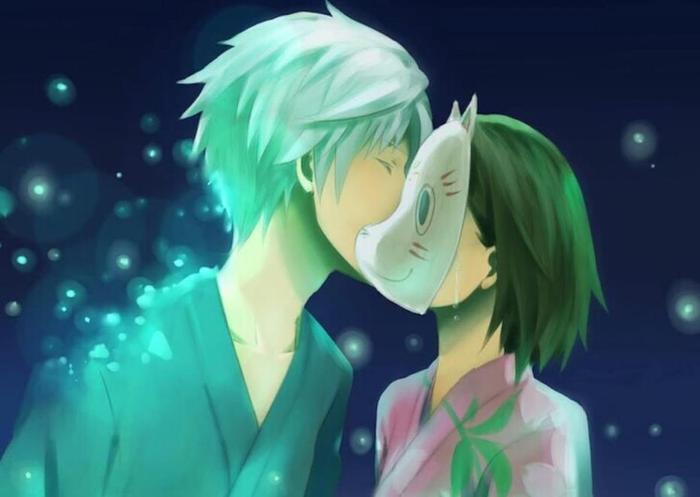 动漫《萤火之森》，冥冥之中两人注定相遇，却又不能在一起！