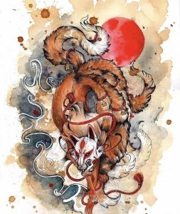 ​纹身素材之------狐仙纹身
