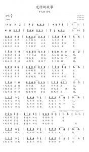 ​简谱：《光阴的故事》-罗大佑