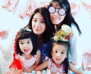 ​贾静雯3个女儿，同一个妈不同一个爹，3人的颜值差距不是一般大