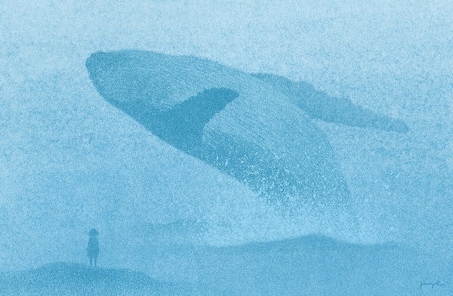 韩国插画师Jungho Lee,温柔而忧郁的蓝色情调