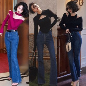 ​今年秋天正流行“喇叭裤”，时髦还很显瘦，怎么穿都不过时