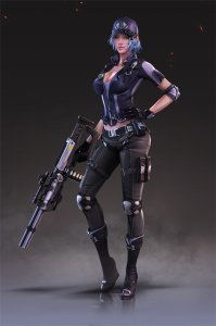 ​逆战 AssaultFire 精选高清美女图集，射击游戏角色设定CG立绘欣赏