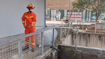 ​吓人！十堰一蓄水池内惊现三条毒蛇，消防人员抓捕放生