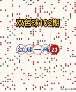 ​双色球102期，红球一码23关注同尾0333独蓝08防04，精选一注晒票