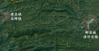​卫星上看湖北五峰县：老县城宛如一条线，新县城现代气息浓厚